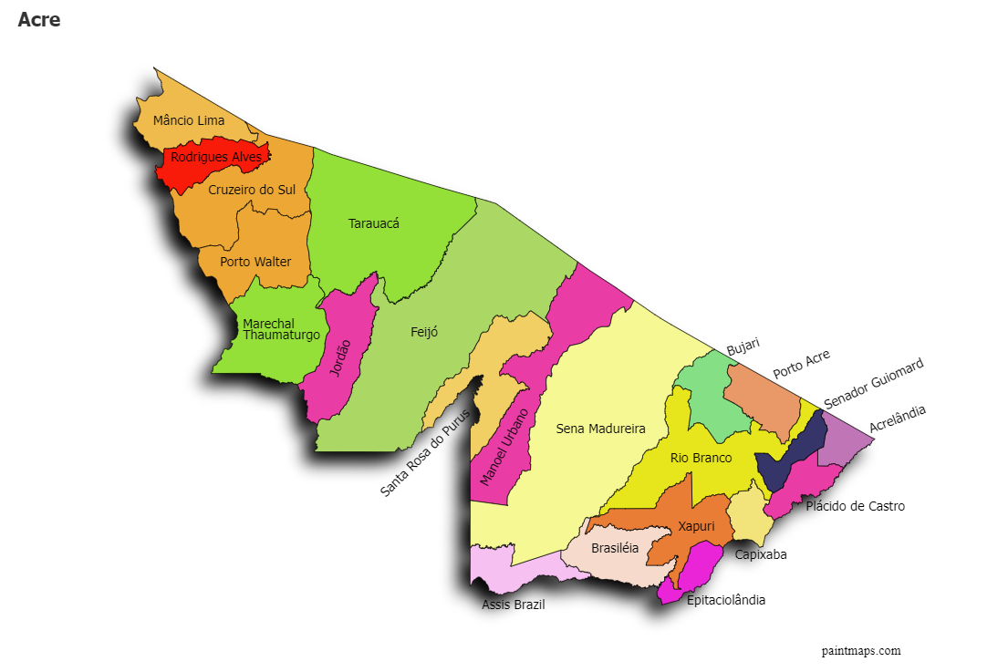 Mapa do Estado do Acre
